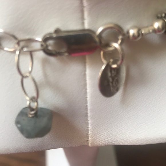 Wonderful Sterling Eliza B Kyanite and Jet Statement Necklace - Picture 3 of 8